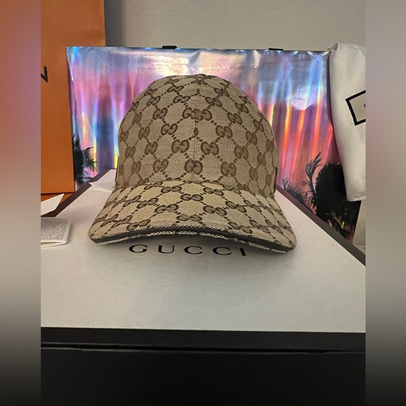 GUCCI ORIGINAL GG CANVAS BASEBALL HAT SIZE M - Picture 12 of 12